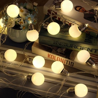 20 LED 16ft/5m Globe String Lights Warm White Ball Light For GardenParty Christmas Wedding New Year - Intl June 2018 - 2 20 LED 16ft/5m Globe String Lights Warm White Ball Light for GardenParty Christmas Wedding New Year - intl - 2