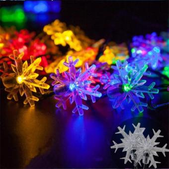 2017 New Arrive 20 LEDs 4.8m Snow Flake Flowers Solar Powered String Fairy Lights Waterproof Outdoor Solar String Lights Decorated Garden Festival(Multi-color) - Intl June 2018 - 4 2017 New arrive 20 LEDs 4.8m Snow Flake Flowers Solar Powered String Fairy Lights Waterproof Outdoor Solar String Lights Decorated Garden Festival(Multi-color) - intl - 4