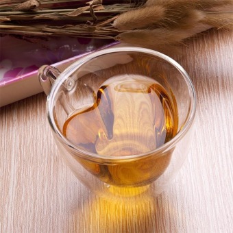 240ml Heart Double Wall Clear Transparent Glass Tea Cup Lover Coffee Mug Gift July 2018 - 4 240ml Heart Double Wall Clear Transparent Glass Tea Cup Lover Coffee Mug Gift - 4