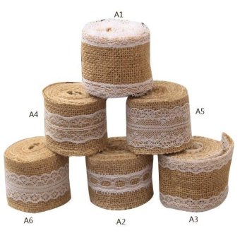 2M Vintage Lace Edged Hessian Burlap Ribbon Rustic Wedding PartyDecor Size:5 - Intl June 2018 - 2 2M Vintage Lace Edged Hessian Burlap Ribbon Rustic Wedding PartyDecor size:5 - intl - 2