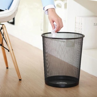 2PCS Office Can Metal Mesh Waste Bin Wastebasket Rubbish Paper Net Trash Basket June 2018 - 5 2PCS Office Can Metal Mesh Waste Bin Wastebasket Rubbish Paper Net Trash Basket - 5