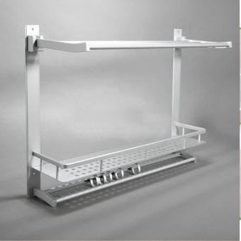 3 Layer Aluminum Wall Mounted Towel Rack With Hooks June 2018 - 2 3 Layer Aluminum Wall Mounted Towel Rack with Hooks - 2