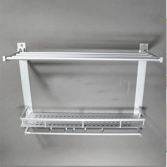 3 Layer Aluminum Wall Mounted Towel Rack With Hooks June 2018 - 3 3 Layer Aluminum Wall Mounted Towel Rack with Hooks - 3