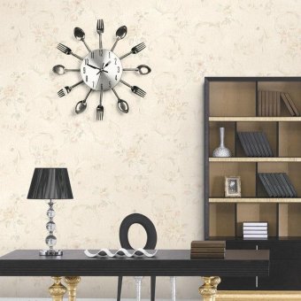 3D Home Decor Quartz DIY Wall Clock Kitchen Cutlery Clocks Horloge Watch - Intl June 2018 - 5 3D Home Decor Quartz DIY Wall Clock Kitchen Cutlery Clocks Horloge Watch - intl - 5