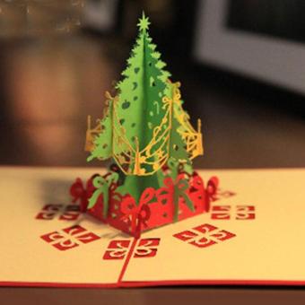 3D Merry Christmas Tree Greeting Cards Message Card ThanksgivingCard - Intl June 2018 - 3 3D Merry Christmas Tree Greeting Cards Message Card ThanksgivingCard - intl - 3