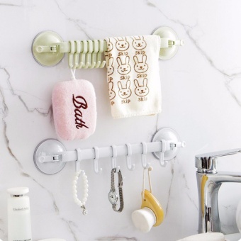 3PCS Mikey Store Kitchen Bathroom Removable Hanging Shelves VacuumSucker Towel Plastic Hooks Hanger - Intl June 2018 - 3 3PCS Mikey Store Kitchen Bathroom Removable Hanging Shelves VacuumSucker Towel plastic Hooks Hanger - intl - 3