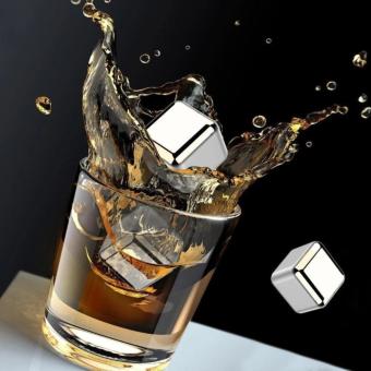 4 Pcs Cooling Ice Cubes Food Grade Stainless Steel Reusable WineCooling Cubes With Freezing Tray, Whiskey Chilling Rocks, WhiskyIce Stones And Sipping Stones June 2018 - 2 4 Pcs Cooling Ice Cubes Food Grade Stainless Steel Reusable WineCooling Cubes with Freezing Tray, Whiskey Chilling Rocks, WhiskyIce Stones and Sipping Stones - 2