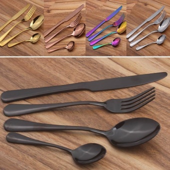 4pc Dinner Wedding Travel Cutlery Stainless Steel Silverware( Color:Gold Size:4pcs/ Set ) - Intl April 2018 - 2 4pc Dinner Wedding Travel Cutlery Stainless Steel Silverware( color:Gold size:4pcs/ Set ) - intl - 2