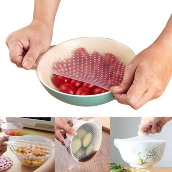 4PCS Pack DIY Silicone Food Wraps Kitchen Seal Cover Stretch AndFresh Keeping Tools - Intl June 2018 - 2 4PCS Pack DIY Silicone Food Wraps Kitchen Seal Cover Stretch andFresh Keeping Tools - intl - 2