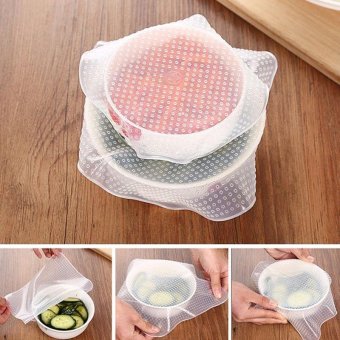 4PCS Pack DIY Silicone Food Wraps Kitchen Seal Cover Stretch AndFresh Keeping Tools - Intl June 2018 - 3 4PCS Pack DIY Silicone Food Wraps Kitchen Seal Cover Stretch andFresh Keeping Tools - intl - 3