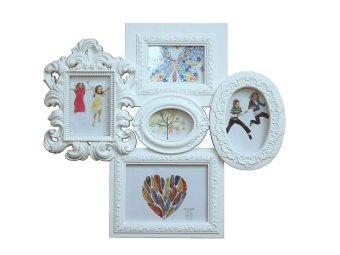 5 Ornate White Multi Photo Frame Design Collage Picture Frame | Lazada PH