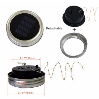 5 Pack Solar Mason Jar Lid,LED Mason Jar String Lights Lid,10 LEDsColor Warm White Fairy String Light For Glass MasonJar,Home,Table,Garden Decor June 2018 - 4 5 Pack Solar Mason Jar Lid,LED Mason Jar String Lights lid,10 LEDsColor Warm White Fairy String Light for Glass MasonJar,Home,Table,Garden Decor - 4