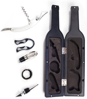 5-Piece Wine Bottle Corkscrew & Accessory Set Corkscrew ?Multifunction Hippocampus Knife(bottle Opener) ?Corked ?Foil Knife?Wine Decanter - Intl June 2018 - 2 5-Piece Wine Bottle Corkscrew & Accessory Set Corkscrew ?Multifunction Hippocampus Knife(bottle Opener) ?Corked ?Foil Knife?Wine Decanter - intl - 2