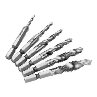 6pcs HSS 1/4 Inch Hex Shank Combination Drill Tap Bit Set Metric Deburr Countersink Bits - Intl June 2018 - 4 6pcs HSS 1/4 Inch Hex Shank Combination Drill Tap Bit Set Metric Deburr Countersink Bits - intl - 4