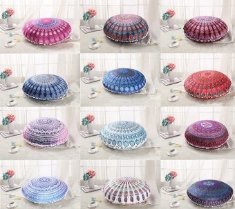 75 X 75cm Round Mandala Floor Pillows Round Bohemian Meditation Cushion Cover Ottoman Pouf Cover Case, Pom Pom Pillow Cases, Outdoor Cushion Cover J3 - Intl June 2018 - 3 75 x 75cm Round Mandala Floor Pillows Round Bohemian Meditation Cushion Cover Ottoman Pouf cover case, Pom Pom Pillow Cases, Outdoor Cushion Cover J3 - intl - 3