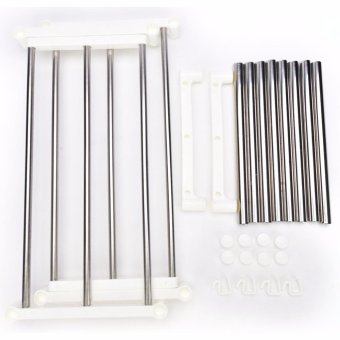 Adjustable Stainless Steel Multifunctional Microwave Oven Shelf Rack Standing Type Double Kitchen Storage Holders - Intl May 2018 - 3 Adjustable Stainless Steel Multifunctional Microwave Oven Shelf Rack Standing Type Double Kitchen Storage Holders - intl - 3