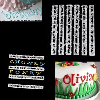 Alphabet Number Letter Cake Decorating Mold Fondant Icing Cutter Mould Set (White) - Intl June 2018 - 2 Alphabet Number Letter Cake Decorating Mold Fondant Icing Cutter Mould Set (White) - intl - 2