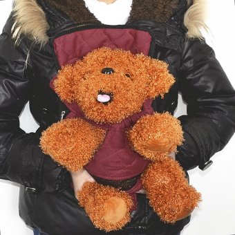 Anself Breathable Cute Canvas Pet Bag Puppy Dog Cat Carrier Head Out Front Chest Backpack For Outdoor Travel Use M Size Canvas (Burgundy) - Intl June 2018 - 5 Anself Breathable Cute Canvas Pet Bag Puppy Dog Cat Carrier Head out Front Chest Backpack for Outdoor Travel Use M Size Canvas (Burgundy) - intl - 5