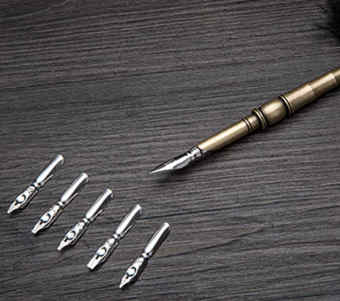 Antique Nature Feather Dip Pen Set English Calligraphy Carved PenFountain Pens(Earl) June 2018 - 5 Antique Nature Feather Dip Pen Set English Calligraphy Carved PenFountain Pens(Earl) - 5