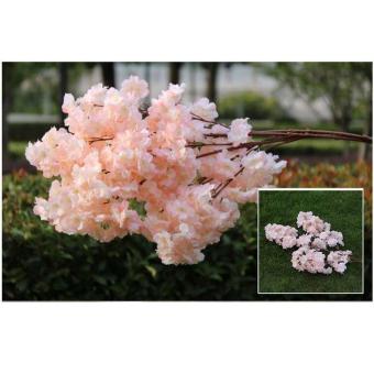 Artificial 3 Branchlets High-end Simulation Silk Cherry Blossoms Plant Flowers Fake Wedding Home Decoration Accessories - Intl June 2018 - 2 Artificial 3 Branchlets High-end Simulation Silk Cherry Blossoms Plant Flowers Fake Wedding Home Decoration Accessories - intl - 2