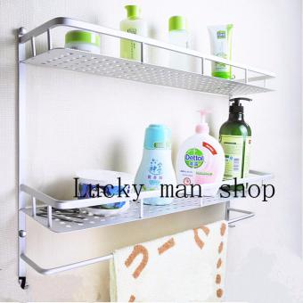 As Seen On TV Malaysia Big Size Alumimum Towel Bar Rack HolderHanger Bathroom Storage Shelf Wall Mounted Double Layer June 2018 - 2 As Seen On TV Malaysia big size Alumimum Towel Bar Rack HolderHanger Bathroom Storage Shelf Wall Mounted Double Layer - 2