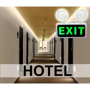 Automatic LED Emergency Exit Signage Combo Light 3W June 2018 - 5 Automatic LED Emergency Exit Signage Combo Light 3W - 5
