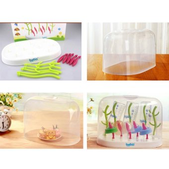 Baby Bottle Drying Rack Multi Function Tree Anti-bacterial Hanging Babies Accessories Drying Tray With Cover - Intl June 2018 - 4 Baby Bottle Drying Rack Multi Function Tree Anti-bacterial Hanging Babies Accessories Drying Tray With Cover - intl - 4