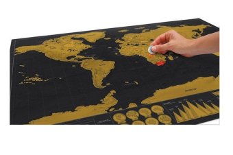 Black Luxury Scratch World Map Cylinder Packing Home Decor Gift June 2018 - 3 Black Luxury Scratch World Map Cylinder Packing Home Decor Gift - 3