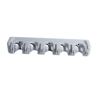 Broom Hanger Brush Mop Organizer Wall Mounted Storage Holder Rack(5Positions And 6 Hooks) - Intl June 2018 - 2 Broom Hanger Brush Mop Organizer Wall Mounted Storage Holder Rack(5Positions and 6 Hooks) - intl - 2