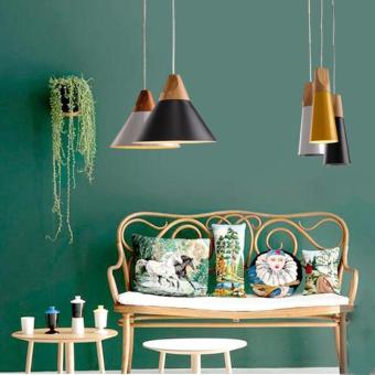 BUYINCOINS E27 Simple Wood Pendant Ceiling Hanging Lamp ChandelierKitchen Light Fixture S Black - Intl June 2018 - 3 BUYINCOINS E27 Simple Wood Pendant Ceiling Hanging Lamp ChandelierKitchen Light Fixture S Black - intl - 3
