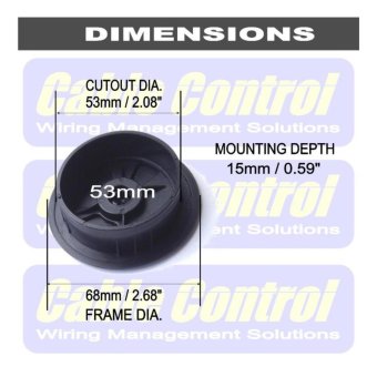 Cable Control Plastic Desk Grommets 53mm, Set Of 12, Office Deskgrommet, Computer Table Grommet June 2018 - 5 Cable Control Plastic Desk Grommets 53mm, set of 12, Office Deskgrommet, Computer Table Grommet - 5