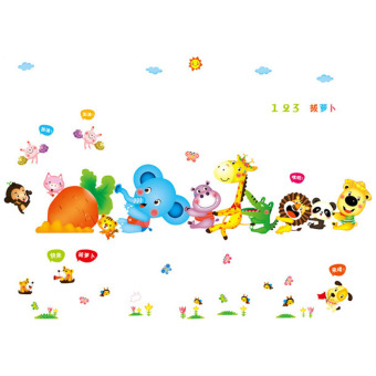 Cartoon Animal Radish PVC Wall Sticker Decals For Kids Baby Bedroom House Dec Oration Colorful July 2018 - 3 Cartoon Animal Radish PVC Wall Sticker Decals for Kids Baby Bedroom House Dec Oration colorful - 3