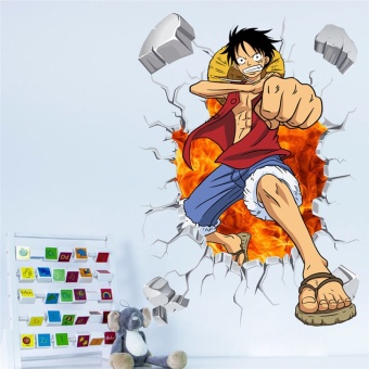 Cartoon Anime Poster Luffy Broken Wall 3d Effect Wall Stickers For Kids Rooms Wall Decals One Piece Posters Kids Gift Mural - Intl June 2018 - 2 Cartoon anime poster Luffy Broken wall 3d effect wall stickers for kids rooms Wall decals One Piece Posters kids Gift Mural - intl - 2