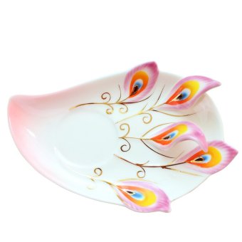 Ceramic Tea Cup Set European Peacock Coffee Cup 180ml (Purple) June 2018 - 3 Ceramic Tea Cup Set European Peacock Coffee Cup 180ml (Purple) - 3