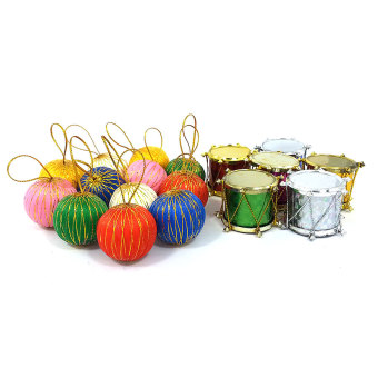 Christmas Decor Drums And Balls Christmas Tree Hang 2 SETS EACH(Multicolor) June 2018 - 2 Christmas Decor Drums and Balls Christmas Tree Hang 2 SETS EACH(Multicolor) - 2