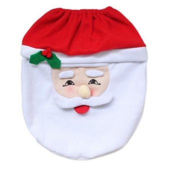 Christmas Santa Claus Bathroom Toilet Seats Cover Mat -Toilet Cover+contour Rug + Tank Cover, Thermal Potty 3 Piece Set June 2018 - 4 Christmas Santa Claus Bathroom toilet seats cover mat -Toilet cover+contour rug + tank cover, thermal potty 3 piece set - 4