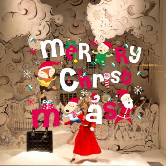 Christmas Santa Claus Snowflakes English Letters Wall Sticker DecalHome Paper PVC Murals House Wallpaper Bedroom Kids Babys LivingRoom Art Picture Decoration - Intl June 2018 - 2 Christmas Santa Claus Snowflakes English Letters Wall Sticker DecalHome Paper PVC Murals House Wallpaper Bedroom Kids Babys LivingRoom Art Picture Decoration - intl - 2