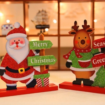 Christmas Wooden Decorations Moose Snowman - Elk Style - Intl June 2018 - 2 Christmas Wooden Decorations Moose Snowman - Elk Style - intl - 2