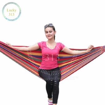 Colorful Canvas Hammock Hanging Sleeping Bed Red June 2018 - 4 Colorful Canvas Hammock Hanging Sleeping Bed Red - 4