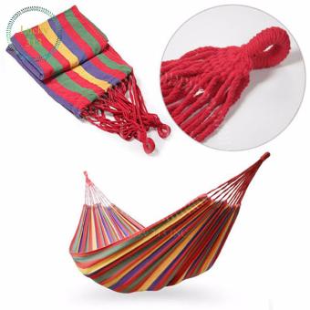 Colorful Canvas Hammock Hanging Sleeping Bed Red June 2018 - 2 Colorful Canvas Hammock Hanging Sleeping Bed Red - 2