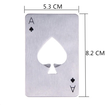 Creative Poker Card Beer Bottle Opener Funny Stainless Steel CardOf Spades Bar - Intl June 2018 - 4 Creative Poker Card Beer Bottle Opener Funny Stainless Steel CardOf Spades Bar - intl - 4