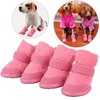 Cute Chihuahua Dog Shoes Puppy Warm Boots Shoes Color:Pink Size:S -intl June 2018 - 2 Cute Chihuahua Dog Shoes Puppy Warm Boots Shoes color:Pink size:S -intl - 2