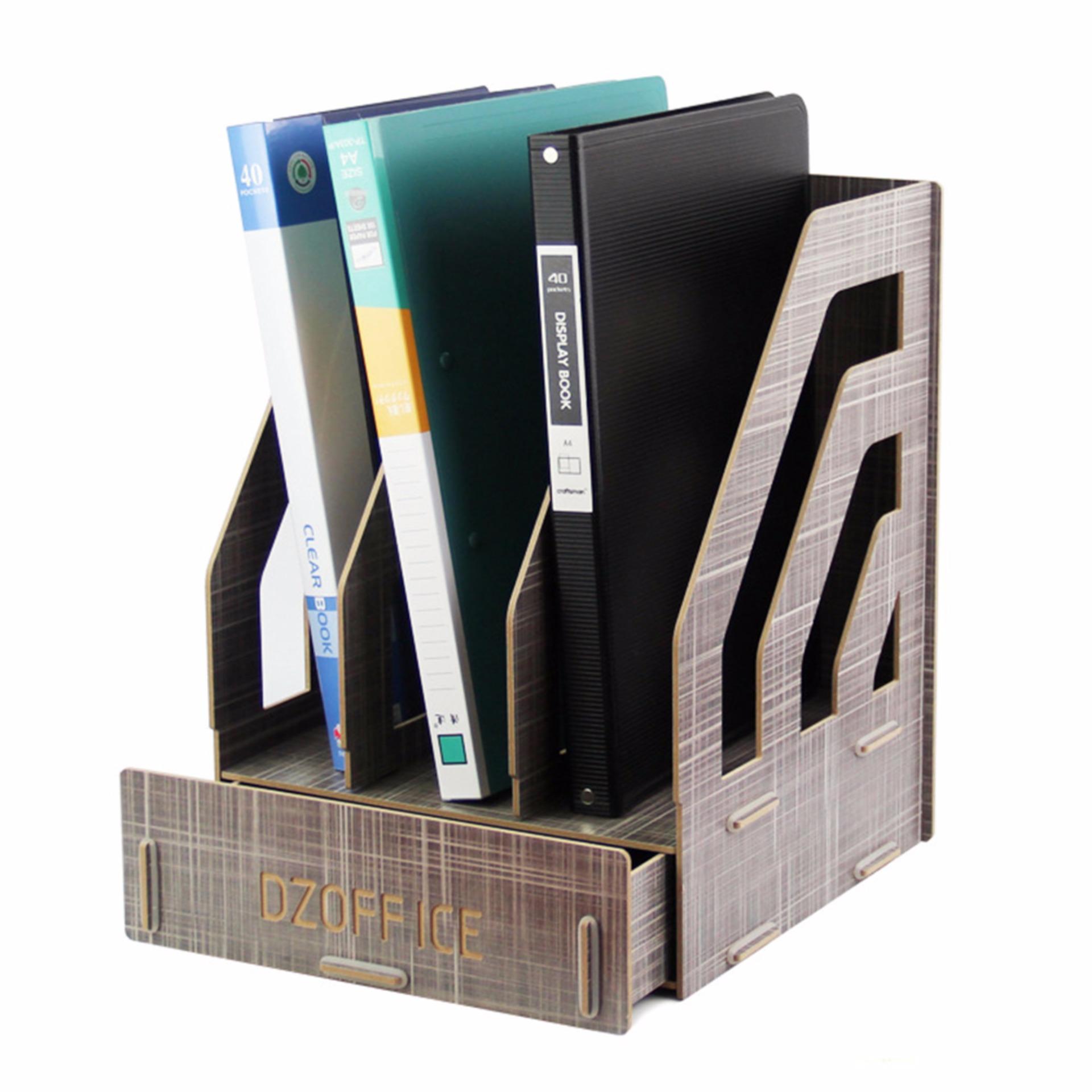 Philippines Detachable Wooden Grain Design Office Desk A4 File Detachable Wooden Grain Design Office Desk A4 File Rack Desktop Diyorganizer Shelf Book Storage Box