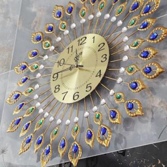 Diamond Peacock Luxury Decorations Mute Wall Clock (Gold) June 2018 - 2 Diamond Peacock Luxury Decorations Mute Wall Clock (Gold) - 2