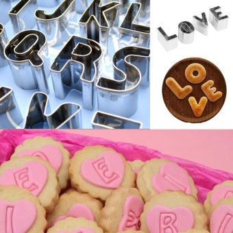 DIY Letter Cookie Mold Mini Cutter Stainless Steel Decorating KitDessert Fondant Cake Biscuit Fruit Play-Doh Arts Crssafts 26PCS -intl June 2018 - 5 DIY Letter Cookie Mold Mini Cutter Stainless Steel Decorating KitDessert Fondant Cake Biscuit Fruit Play-Doh Arts Crssafts 26PCS -intl - 5