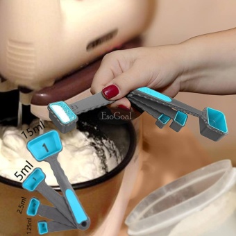 EsoGoal Cups And Measuring Spoons Set, Collapsible Measuring Cups, 8 Piece Silicone Kitchen Measuring Set Engraved In Metric/US Measurements For Dry And Liquid Ingredients - Intl June 2018 - 5 EsoGoal Cups and Measuring Spoons Set, Collapsible Measuring Cups, 8 piece Silicone Kitchen Measuring Set engraved in Metric/US Measurements for dry and liquid ingredients - intl - 5
