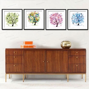 Flower Tree Pattern 4 Seasons DIY 5D Diamond Painting Mosaic RoundCrystal Cross Stitch Diamond Embroidery Kits, Pack Of 4 HomeDecoration - Intl June 2018 - 4 Flower Tree Pattern 4 Seasons DIY 5D Diamond Painting Mosaic RoundCrystal Cross Stitch Diamond Embroidery Kits, Pack Of 4 HomeDecoration - intl - 4