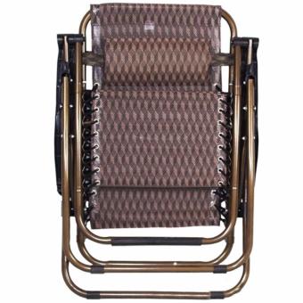 Foldable Zero Gravity Lounge Reclining Chair With Adjustable Headrest For Home And Office Napping, Patio, Garden, Camping, Beach (Zigzag Brown) June 2018 - 2 Foldable Zero Gravity Lounge Reclining Chair with Adjustable Headrest for Home and Office Napping, Patio, Garden, Camping, Beach (Zigzag Brown) - 2