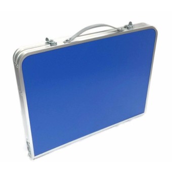 Folding In Half Laptop Computer Table Breakfast In Bed Or Office Desk Standing Work Table, Kiddie Table (Blue) May 2018 - 2 Folding in Half Laptop Computer Table Breakfast in Bed or Office Desk Standing Work Table, Kiddie Table (Blue) - 2