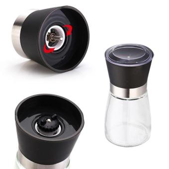 Glass Salt Pepper Mill Grinder Spice Container Condiment Jar Holder Grinding Bottle Color:Black July 2018 - 5 Glass Salt Pepper Mill Grinder Spice Container Condiment Jar Holder Grinding Bottle color:Black - 5